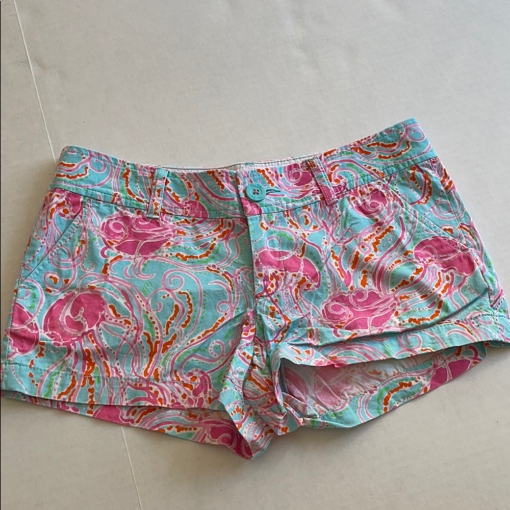 Lilly Pulitzer Walsh Shorts Jellies Be Jammin Print Size 2